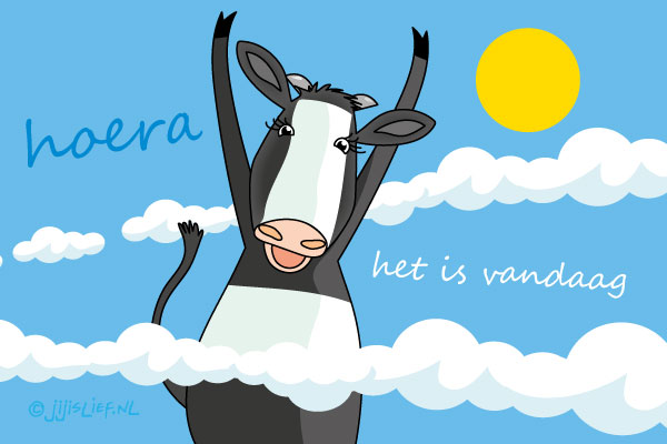 Kaart: Hoera het is vandaag